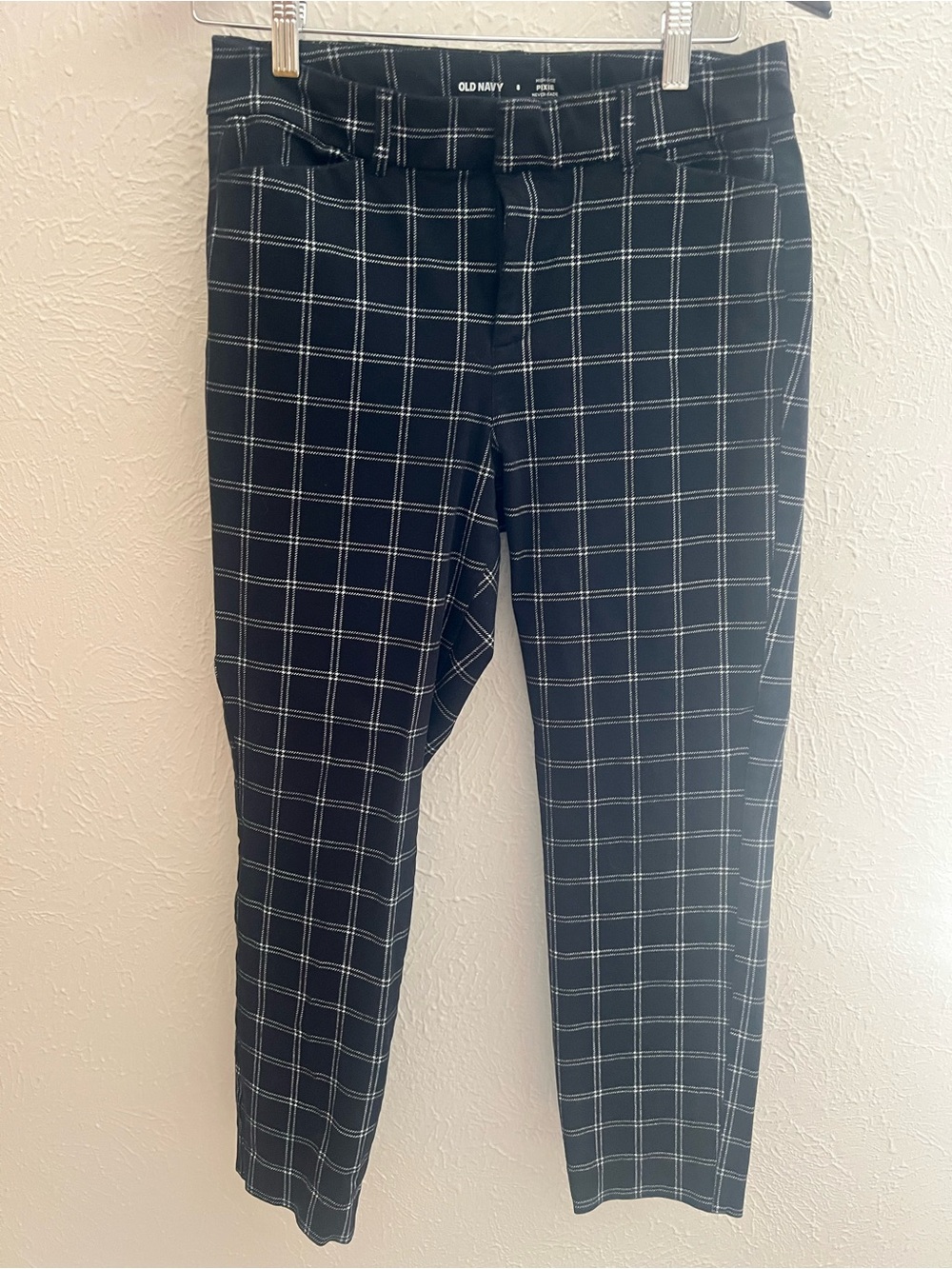 Printed Pixie Skinny Ankle Pants Size 8 Stretch Work Career